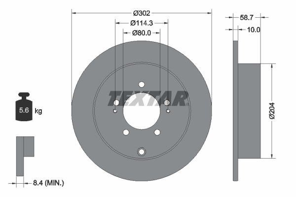 Disc frana 92167003 TEXTAR