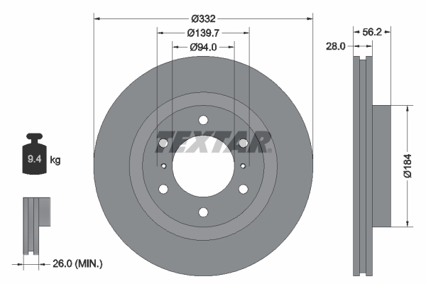 Disc frana 92167203 TEXTAR