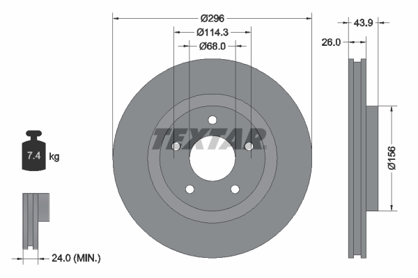 Disc frana 92167405 TEXTAR