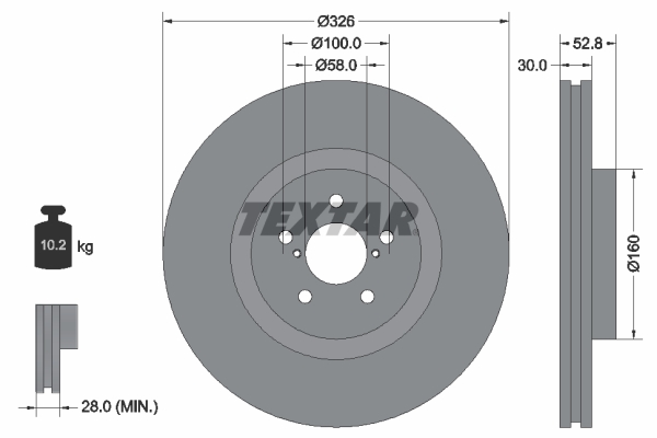 Disc frana 92167900 TEXTAR