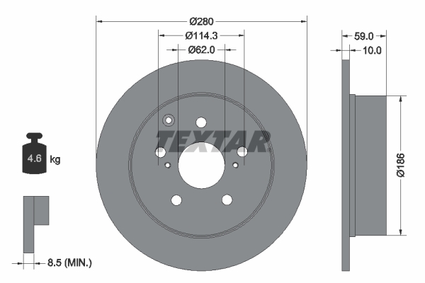 Disc frana 92168103 TEXTAR