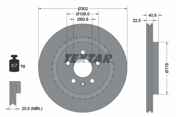 Disc frana 92168305 TEXTAR