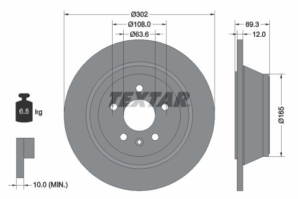 Disc frana 92168403 TEXTAR