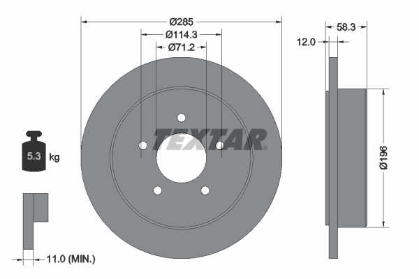 Disc frana 92169100 TEXTAR