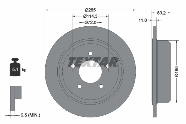 Disc frana 92169403 TEXTAR