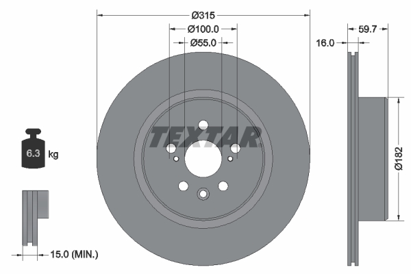 Disc frana 92169503 TEXTAR