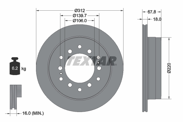 Disc frana 92170103 TEXTAR