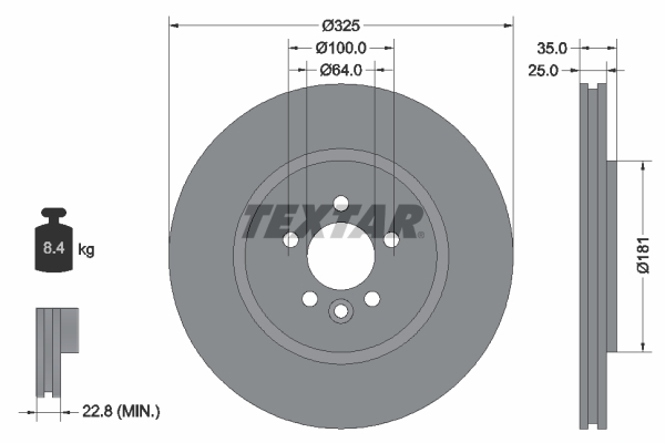 Disc frana 92170303 TEXTAR