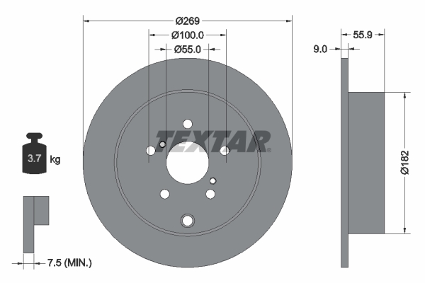 Disc frana 92170403 TEXTAR