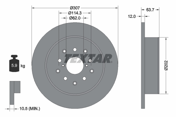 Disc frana 92170803 TEXTAR