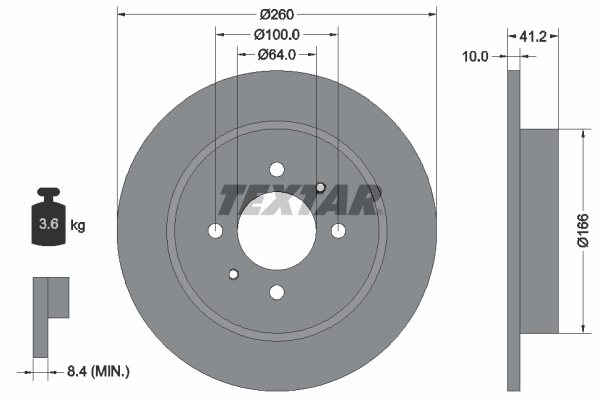 Disc frana 92171203 TEXTAR