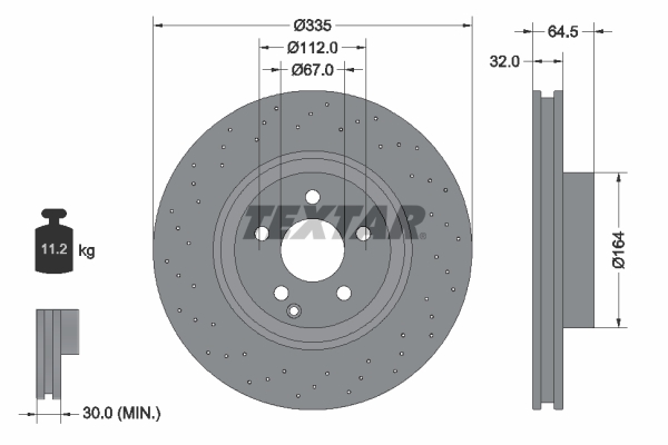 Disc frana 92171905 TEXTAR