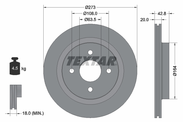 Disc frana 92172503 TEXTAR