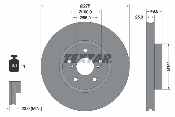 Disc frana 92173103 TEXTAR