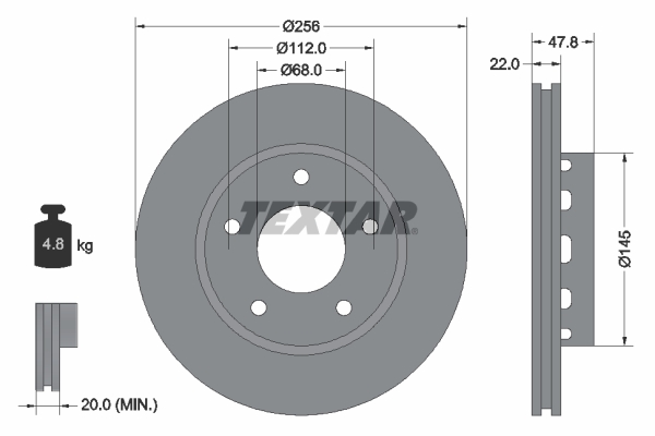 Disc frana 92174205 TEXTAR