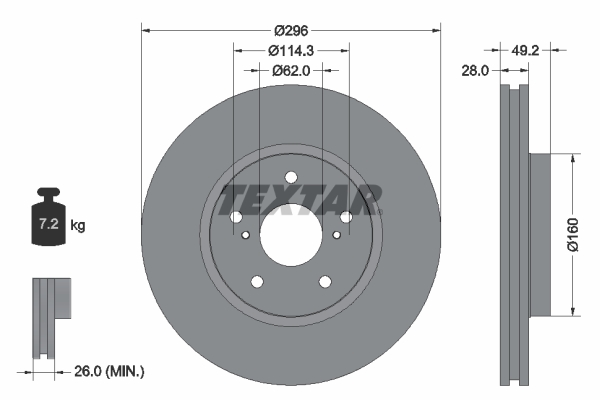 Disc frana 92174303 TEXTAR