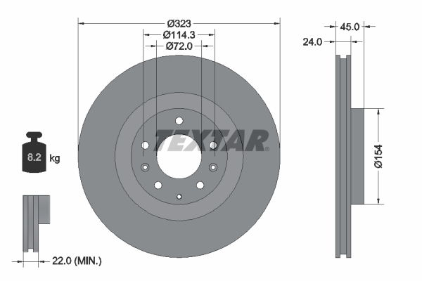 Disc frana 92174403 TEXTAR