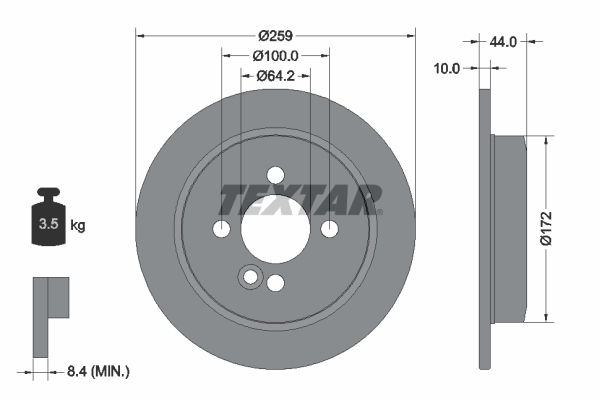 Disc frana 92175003 TEXTAR