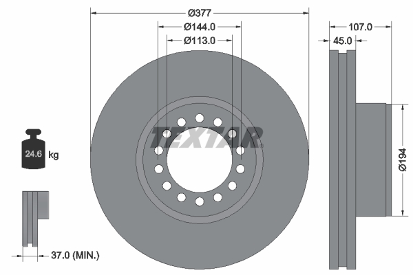 Disc frana 93175200 TEXTAR