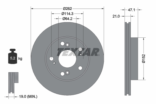 Disc frana 92175803 TEXTAR