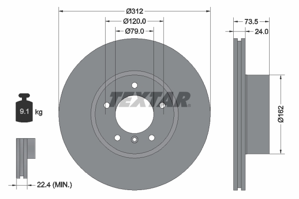 Disc frana 92176105 TEXTAR