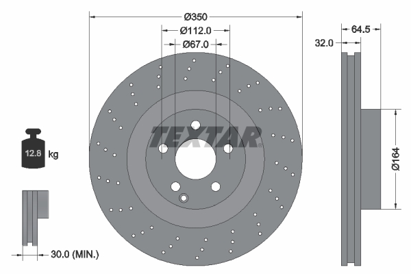 Disc frana 92176405 TEXTAR