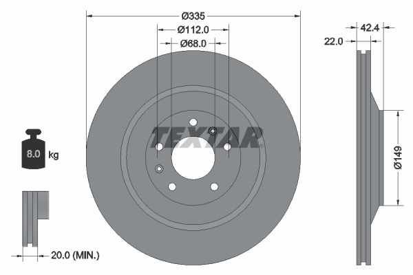 Disc frana 92177005 TEXTAR