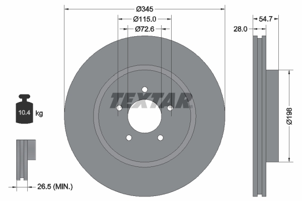 Disc frana 92177105 TEXTAR