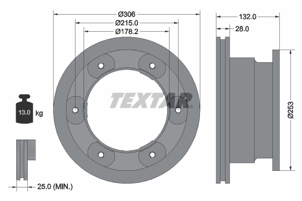 Disc frana 93177703 TEXTAR