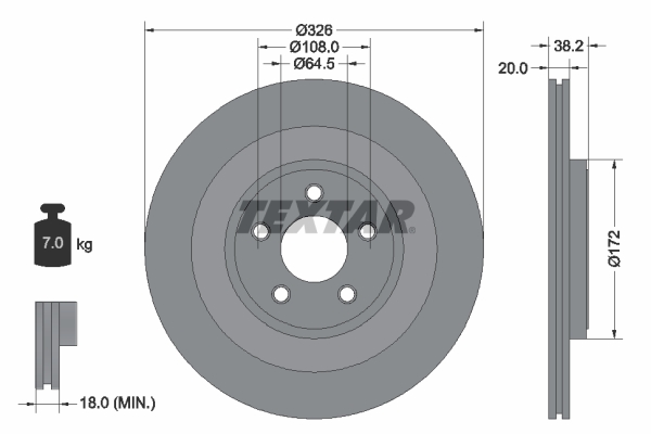 Disc frana 92178005 TEXTAR