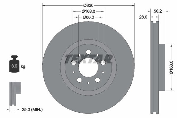 Disc frana 92178203 TEXTAR