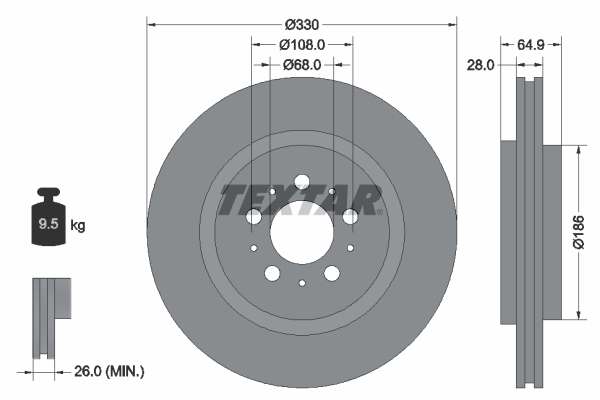 Disc frana 92178303 TEXTAR