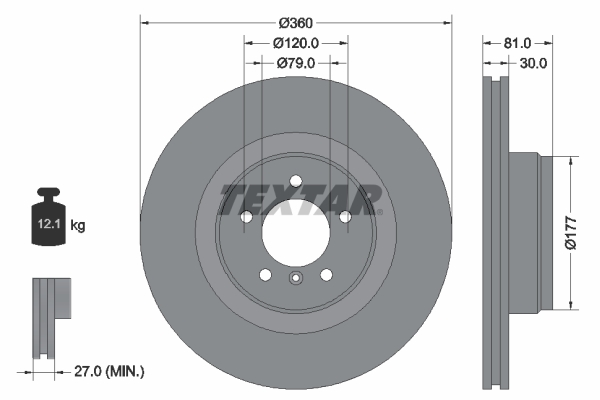 Disc frana 92178403 TEXTAR