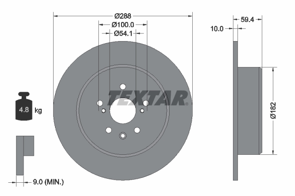 Disc frana 92179203 TEXTAR