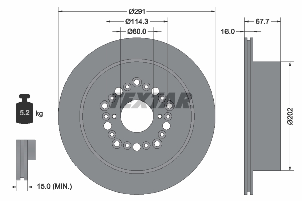 Disc frana 92179403 TEXTAR