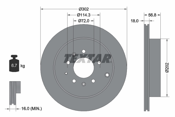 Disc frana 92180903 TEXTAR