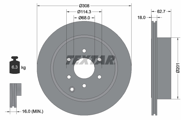 Disc frana 92181603 TEXTAR