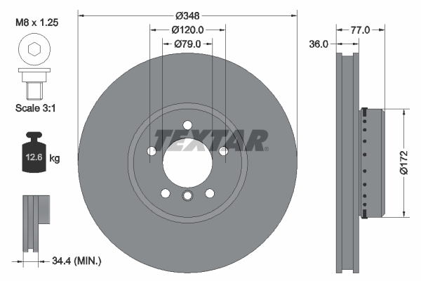 Disc frana 92182425 TEXTAR