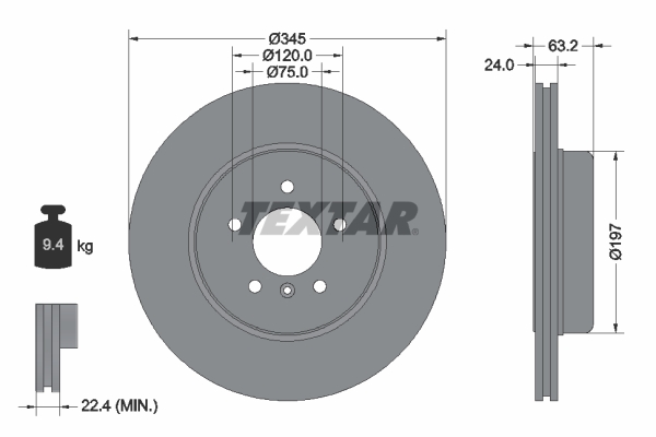 Disc frana 92182525 TEXTAR