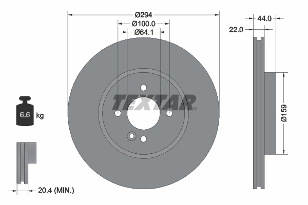 Disc frana 92183505 TEXTAR