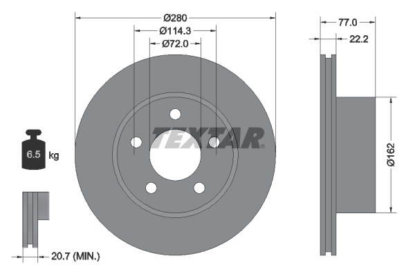 Disc frana 92184303 TEXTAR