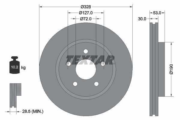 Disc frana 92184505 TEXTAR