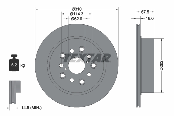 Disc frana 92185703 TEXTAR