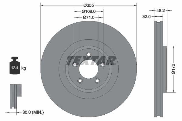 Disc frana 92186305 TEXTAR