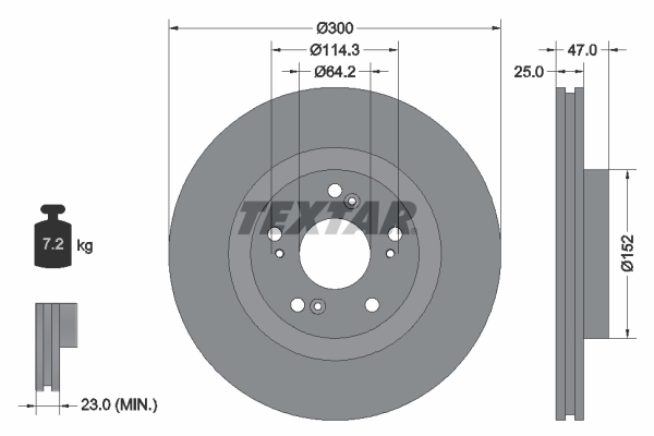 Disc frana 92186503 TEXTAR