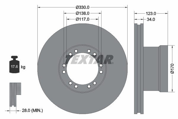 Disc frana 93187700 TEXTAR