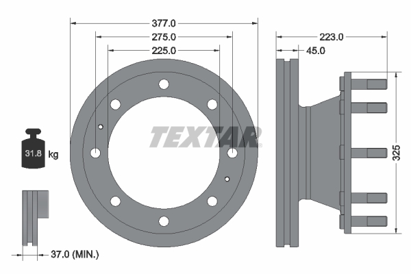 Disc frana 93188600 TEXTAR