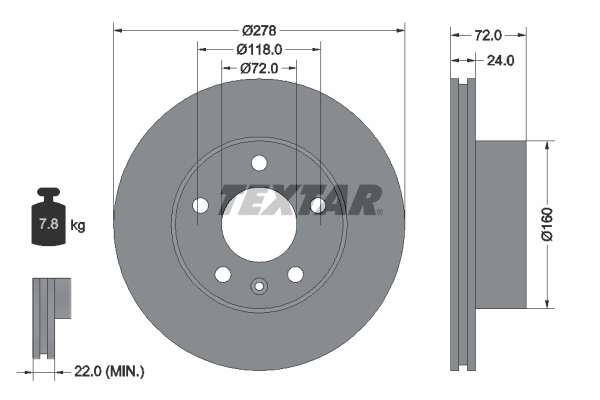 Disc frana 93191100 TEXTAR