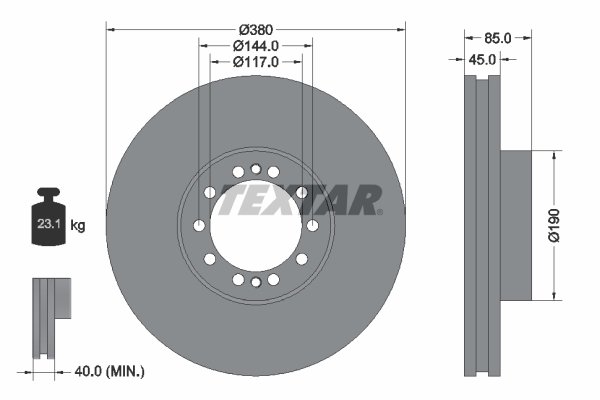 Disc frana 93192000 TEXTAR