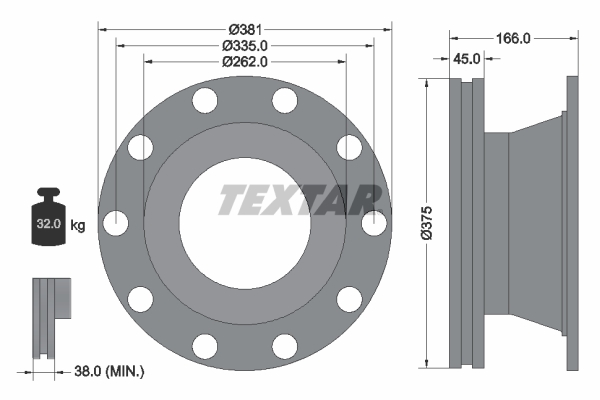 Disc frana 93192500 TEXTAR